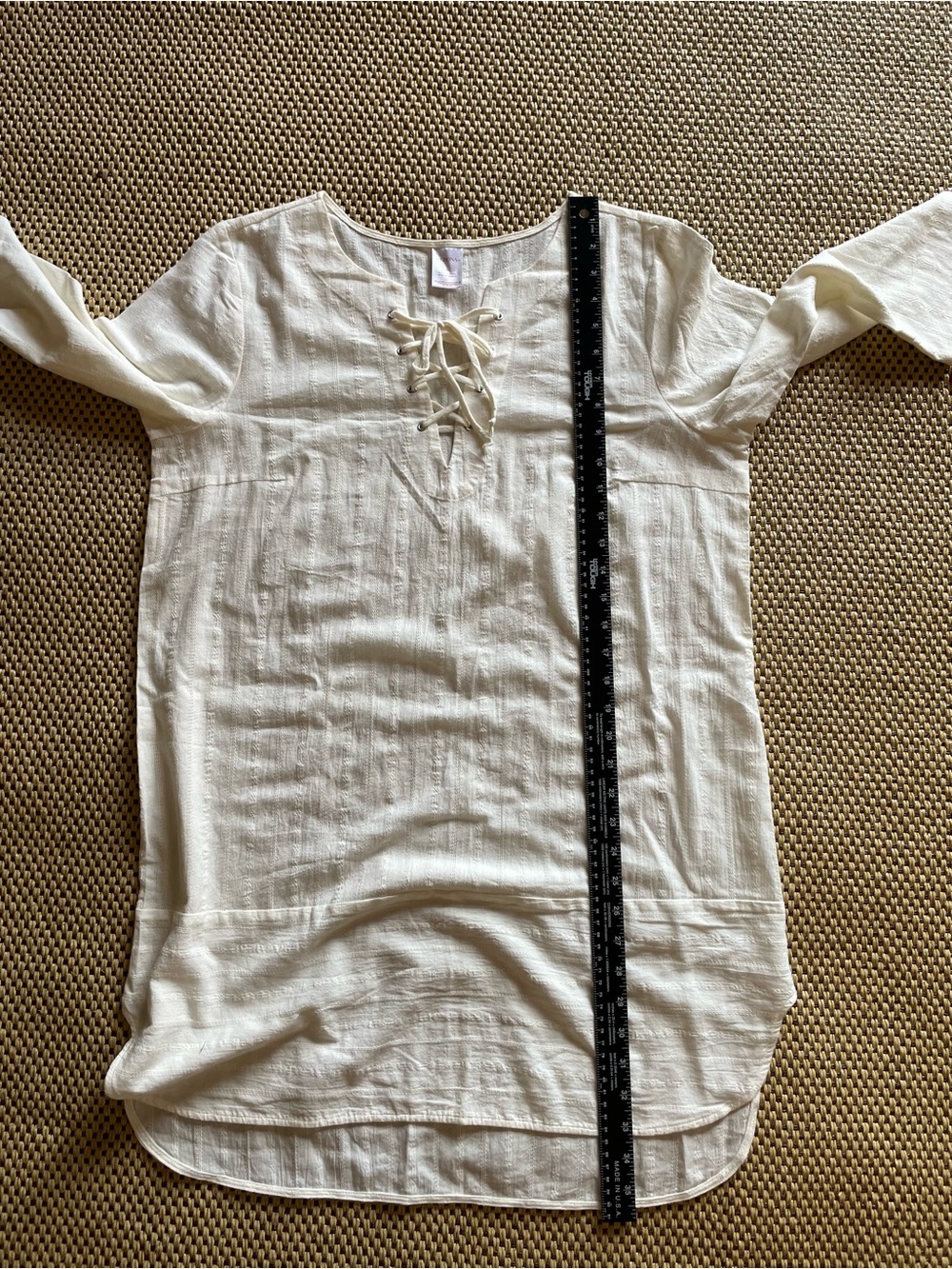 NEW Swim Coverup Cream 100% Cotton Merona Women’s XL - Picture 9 of 10